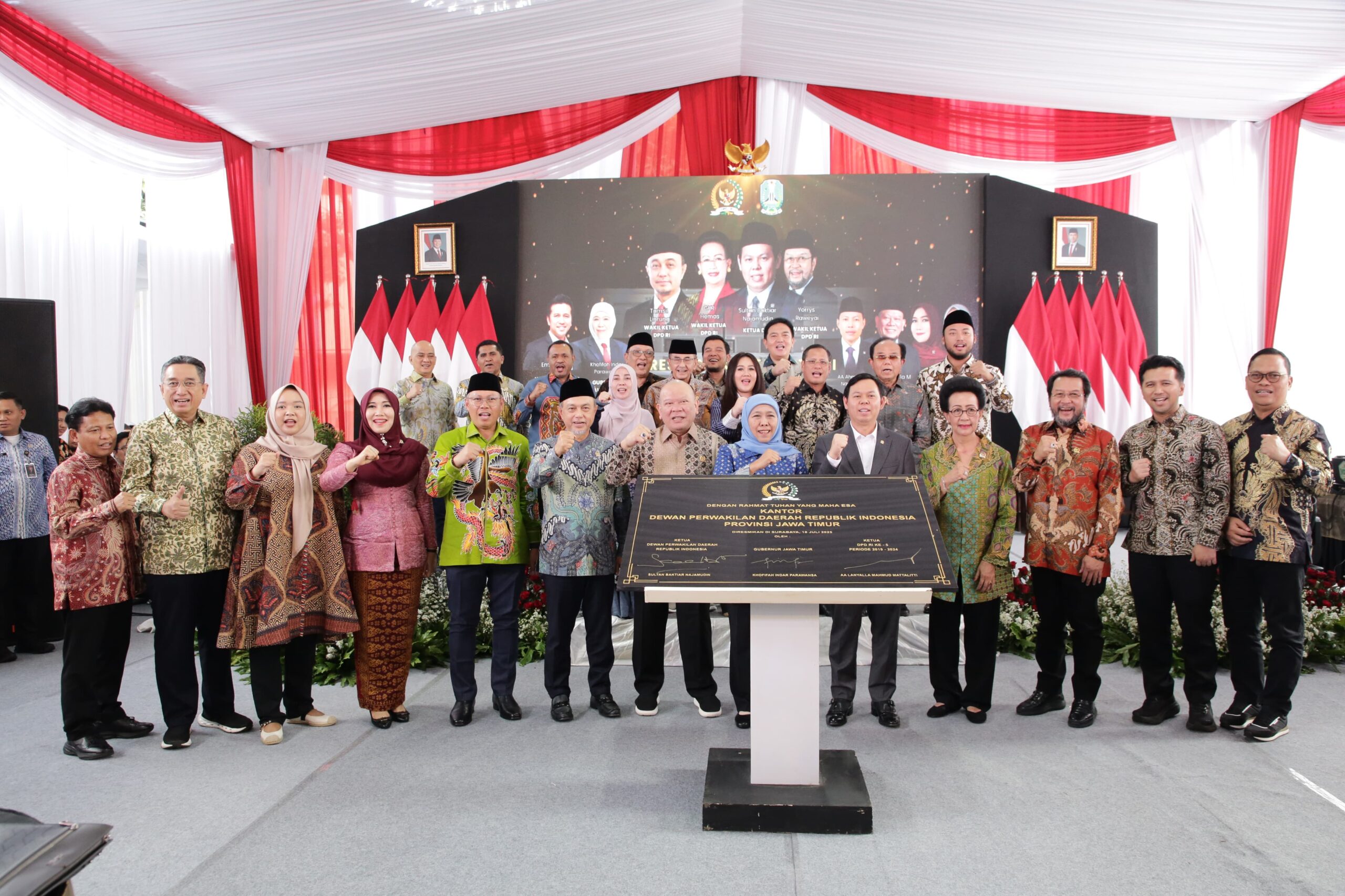 DPD RI Resmikan Kantor Perwakilan di Jawa Timur Sebagai Simbol Rumah Aspirasi Rakyat Daerah